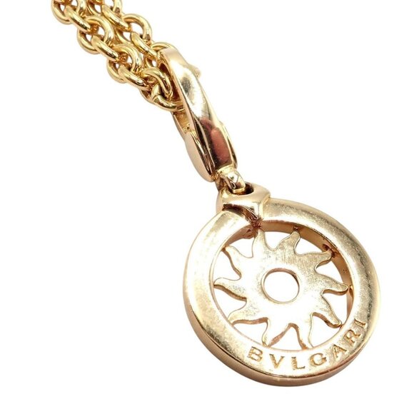 Authentic! Bvlgari Bulgari 18k Yellow Gold 19.5" Tondo Sun Pendant Necklace - Picture 10 of 12